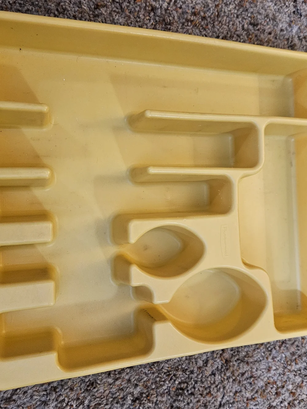 Yellow Plastic Utensil Drawer Organizer